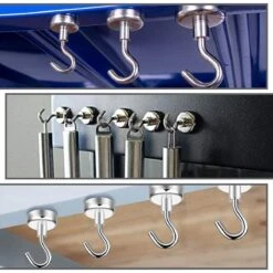 AWEMOZ® Magnetische Ophanghaakjes Zelfklevend - 10 Stuks - Ophanghaken - 15 KG Trekkracht - Zilver -WerkPro Verkoopwinkel 1200x1200 1930