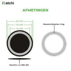 ISetchi MagSafe Magneet Platen Set Universeel (2 Stuks Verpakking) - Voor Draadloze Opladers - Magneet Sticker Ring Voor Telefoonhouders En MagSafe Accessoires - Geschikt Voor Alle Telefoons En Hoesjes -WerkPro Verkoopwinkel 1200x1200 1938