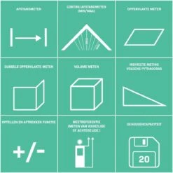 VONROC Laser Afstandsmeter – 40 Meter Bereik – Aanpasbare Meetreferentie -WerkPro Verkoopwinkel 1200x1200 1943