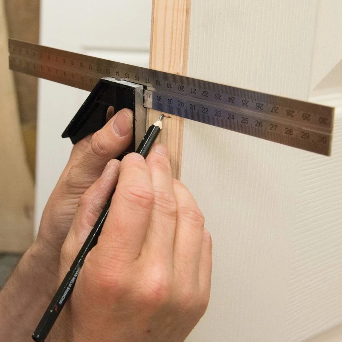 Benson Combinatie Winkelhaak - 45 En 90 Graden - 300 Mm 12 Benson Combinatie Winkelhaak - 45 En 90 Graden - 300 Mm - Afbeelding 10