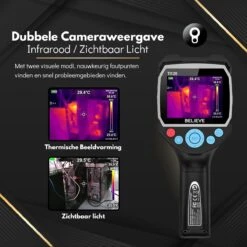 BELIEVE Warmtebeeldcamera Met Micro SD En Zaklamp - Digitale Warmtecamera Voor Windows En Android En IOS - Warmtemeter - 320x240 Pixel LCD-scherm -20° Tot +450° -WerkPro Verkoopwinkel 1200x1200 1953