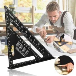 Detepo Winkelhaak - Timmerman Meet Driehoek - Blokhaak Gemaakt Van Metaal - Speed Square - 5 In 1 Gradendriehoek - Zwart 12 Detepo Winkelhaak - Timmerman Meet Driehoek - Blokhaak Gemaakt Van Metaal - Speed Square - 5 In 1 Gradendriehoek - Zwart -WerkPro Verkoopwinkel 1200x1200 1974