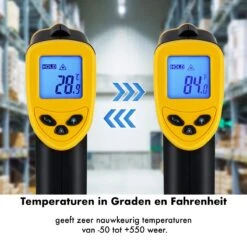 DynaBright Digitale Infrarood Thermometer - Van -50℃ Tot 380℃ - Batterij Inbegrepen - Gebruik Voor Binnen En Buiten - Temperatuurmeter Met LCD Scherm - In ℉ En ℃ - Infrarood Thermometer - Warmtemeter Met Ingebouwde Laser -WerkPro Verkoopwinkel 1200x1200 1976