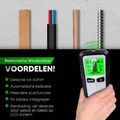 Apeiron Digitale Leidingzoeker - 5 In 1 Detector Voor Muren - Hout, Metaal, Leidingen, Bedrading - Zwart/Zilver - Inclusief Batterij -WerkPro Verkoopwinkel 1200x1200 2026