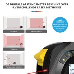 YONO Laser Afstandsmeter - 40 Meter + 5 M Rolmaat 2in1 – Digitaal – Zwart En Geel -WerkPro Verkoopwinkel 1200x1200 2031