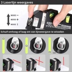 Laserwaterpas – 3 Verschillende Lasers – Inclusief Rolmaat 2,50 Cm - Klussen - Waterpas Met Laser - Torpedo Waterpas -WerkPro Verkoopwinkel 1200x1200 2047