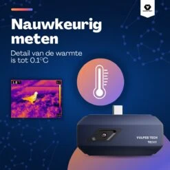 Vulpes Tech® Warmtebeeldcamera PRO - Warmtemeter Voor Android (USB-C) Apparaten - -20 Tot +550°C - 256 X 192 Pixel - Thermische Camera - Pro Versie -WerkPro Verkoopwinkel 1200x1200 2078