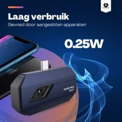 Vulpes Tech® Warmtebeeldcamera PRO - Warmtemeter Voor Android (USB-C) Apparaten - -20 Tot +550°C - 256 X 192 Pixel - Thermische Camera - Pro Versie -WerkPro Verkoopwinkel 1200x1200 2079