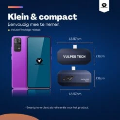 Vulpes Tech® Warmtebeeldcamera PRO - Warmtemeter Voor Android (USB-C) Apparaten - -20 Tot +550°C - 256 X 192 Pixel - Thermische Camera - Pro Versie -WerkPro Verkoopwinkel 1200x1200 2083