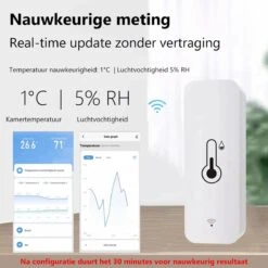 Fastsurfe - Smart Temperatuur En Vochtigheidssensor - WiFi-app - Smart Home Remote Monitor - Werkt Met Alexa En Google Assistant -WerkPro Verkoopwinkel 1200x1200 2102