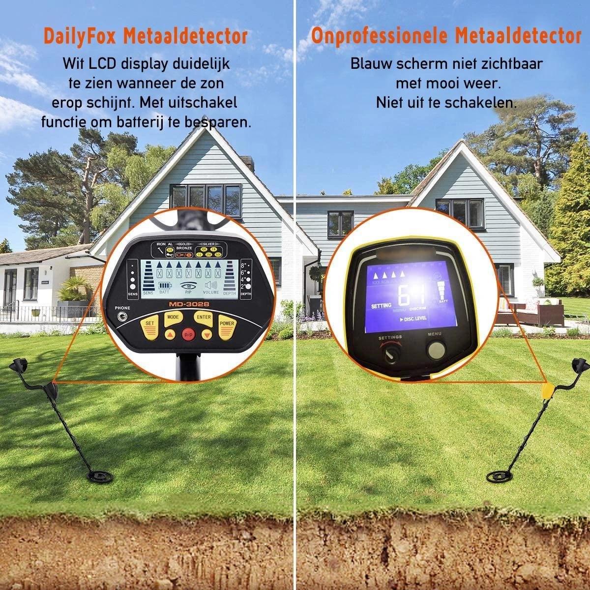 Metaaldetector - Verstelbaar 107/134cm - NL E-Handleiding - Metaaldetector Voor Kinderen & Volwassenen - Ingebouwde Pinpointer - Inclusief Combi Schep/pikhouweel & Koptelefoon! 4 Metaaldetector - Verstelbaar 107/134cm - NL E-Handleiding - Metaaldetector Voor Kinderen & Volwassenen - Ingebouwde Pinpointer - Inclusief Combi Schep/pikhouweel & Koptelefoon! - Afbeelding 2