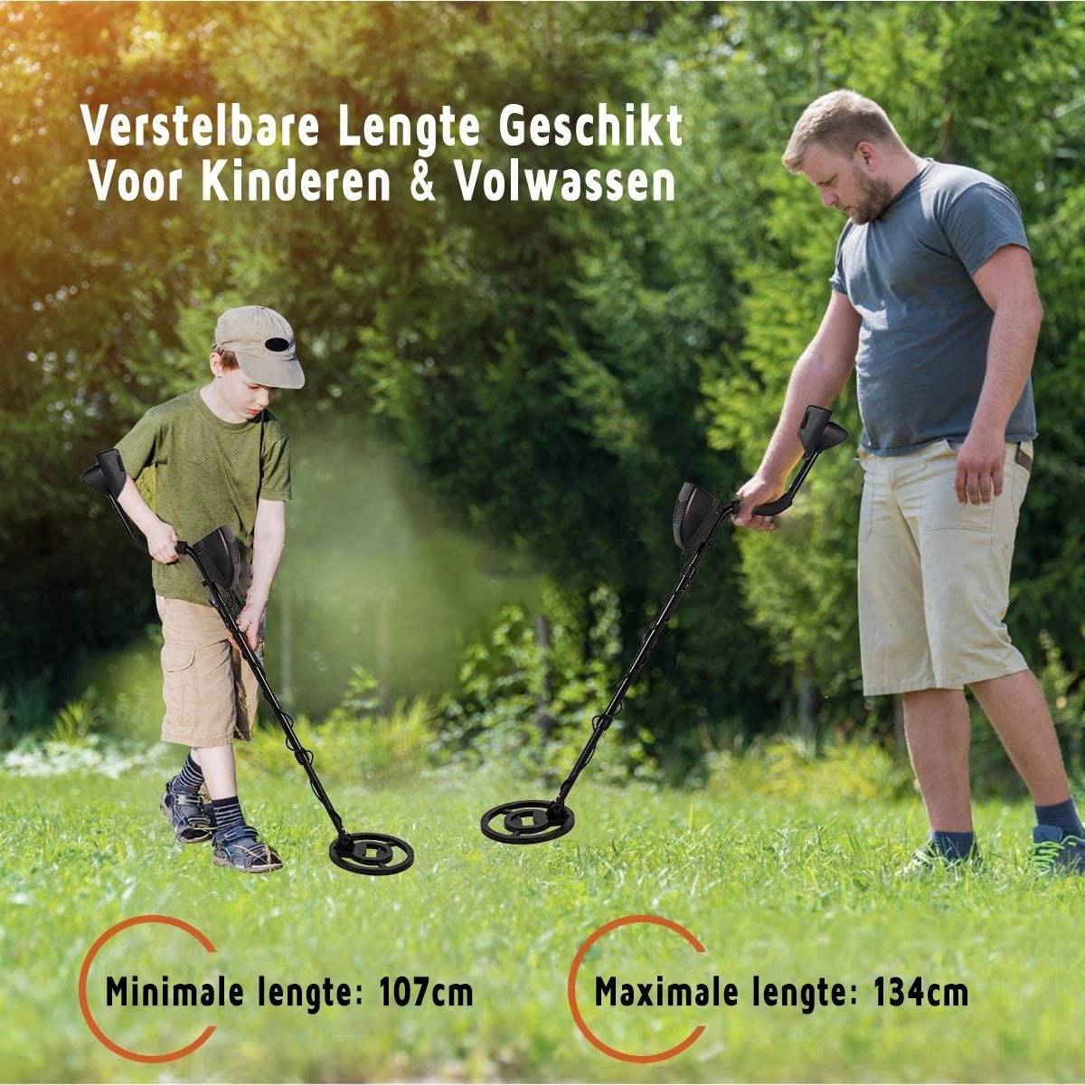 Metaaldetector - Verstelbaar 107/134cm - NL E-Handleiding - Metaaldetector Voor Kinderen & Volwassenen - Ingebouwde Pinpointer - Inclusief Combi Schep/pikhouweel & Koptelefoon! 9 Metaaldetector - Verstelbaar 107/134cm - NL E-Handleiding - Metaaldetector Voor Kinderen & Volwassenen - Ingebouwde Pinpointer - Inclusief Combi Schep/pikhouweel & Koptelefoon! - Afbeelding 7
