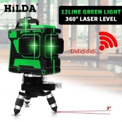Hilda Zelfnivellerende Kruislijnlaser Met 12 Lijnen - Inclusief Muurbeugel En 360 Graden Statief - Groene Lasers - Waterproof - Laserwaterpas - Met Opbergkoffer -WerkPro Verkoopwinkel 1200x1200 2161