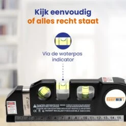 Handymen Kruislijnlaser - Lijnlaser Waterpas - Laserwaterpas Met Afstandsmeter - Rolmaat 2,5m - Alles In Één -WerkPro Verkoopwinkel 1200x1200 2186