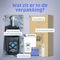 Mestek Pinless Vochtmeter WM700B - Hygrometer - Muren - Binnen - Vochtmeters - Inclusief Opbergzakje -WerkPro Verkoopwinkel 1200x1200 2199