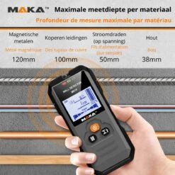 MAKA Digitale Leidingzoeker - Koper, Metaal & Hout Detectie Tot 120mm 10 MAKA Digitale Leidingzoeker - Koper, Metaal & Hout Detectie Tot 120mm -WerkPro Verkoopwinkel 1200x1200 2221