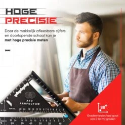 Winkelhaak Set - Incl. Markeerpotlood + 6 Navullingen - Blokhaak - Zwaaihaak - Schrijfhaak - Speed Square - Metalen Winkelhaak - 5 In 1 Winkelhaak -WerkPro Verkoopwinkel 1200x1200 2247