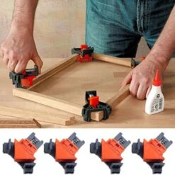 Merkloos Hoekklemmen 4 Stuks - Hoekklem Set - 90 Graden - Voor Hout -WerkPro Verkoopwinkel 1200x1200 2333