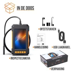 Strex Inspectiecamera Met Scherm 10M - 1080P HD - 4.3 Inch LCD Scherm - IP67 Waterdicht - LED Verlichting - Endoscoop - Inspectie Camera -WerkPro Verkoopwinkel 1200x1200 2405