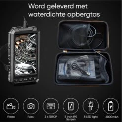 Endoscoop Camera Dual Lens Inspectiecamera 5M – Full HD – 5.0” Scherm – Met Opbergtas - IP68 Waterdicht – Incl. Micro SD Kaart 32GB -WerkPro Verkoopwinkel 1200x1200 2434