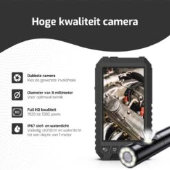 STURMM® ST-IC401 - Industriële Endoscoop Met Dubbele Camera - Professionele Inspectiecamera - 5.0 INCH Display - Inclusief Gratis 32GB Micro SD - 10 Meter Kabel -WerkPro Verkoopwinkel 1200x1200 2455