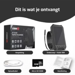 STURMM® ST-IC401 - Industriële Endoscoop Met Dubbele Camera - Professionele Inspectiecamera - 5.0 INCH Display - Inclusief Gratis 32GB Micro SD - 10 Meter Kabel -WerkPro Verkoopwinkel 1200x1200 2459