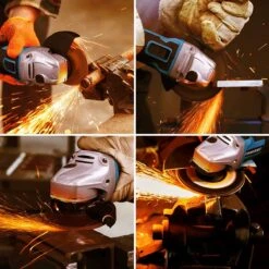 Deutsche Stahl Haakse Slijper - Slijptol - Gereedschap - Slijpmachine - Draadloos - 24V Accu - 2 Batterijen - 7000RPM - 1 Uur Snellader - 2 Zaagblad Van 125mm - Softgrip - Met Tas - Blauw -WerkPro Verkoopwinkel 1200x1200 246