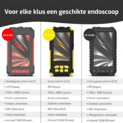 STURMM® ST-IC401 - Industriële Endoscoop Met Dubbele Camera - Professionele Inspectiecamera - 5.0 INCH Display - Inclusief Gratis 32GB Micro SD - 10 Meter Kabel -WerkPro Verkoopwinkel 1200x1200 2460