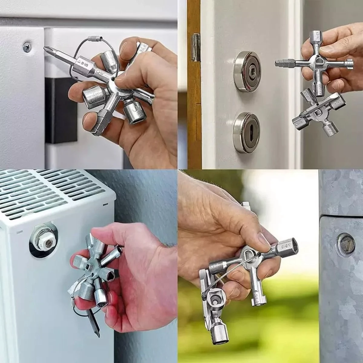 Multifunctionele Tool - Ronde - Driehoek - Vierkant Sleutel – Hand Gereedschap – Inwendig - Dubbelbaard - Halvemaan - Kruiskop - Schakelkast Sleutel - Universeel 5 Multifunctionele Tool - Ronde - Driehoek - Vierkant Sleutel – Hand Gereedschap – Inwendig - Dubbelbaard - Halvemaan - Kruiskop - Schakelkast Sleutel - Universeel - Afbeelding 3