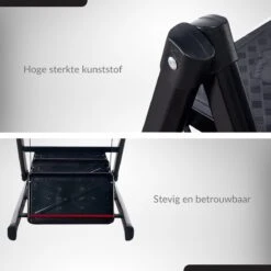 Buxibo - Keukentrapje/Vouwladder - Keukenopstapje - Opvouwbare Ladderkruk - Trapladder - Anti-Slip - Metaal - Zwart -WerkPro Verkoopwinkel 1200x1200 2559
