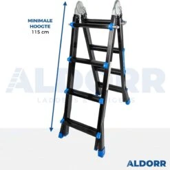 ALDORR Professional - Multiladder Uitschuifbare Vouwladder 4x4 - 4,00 Meter -WerkPro Verkoopwinkel 1200x1200 2585
