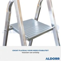 ALDORR Home - Huishoudtrap 8 Treden - Huishoudladder Inklapbaar - Keukentrap Opvouwbaar -WerkPro Verkoopwinkel 1200x1200 2591