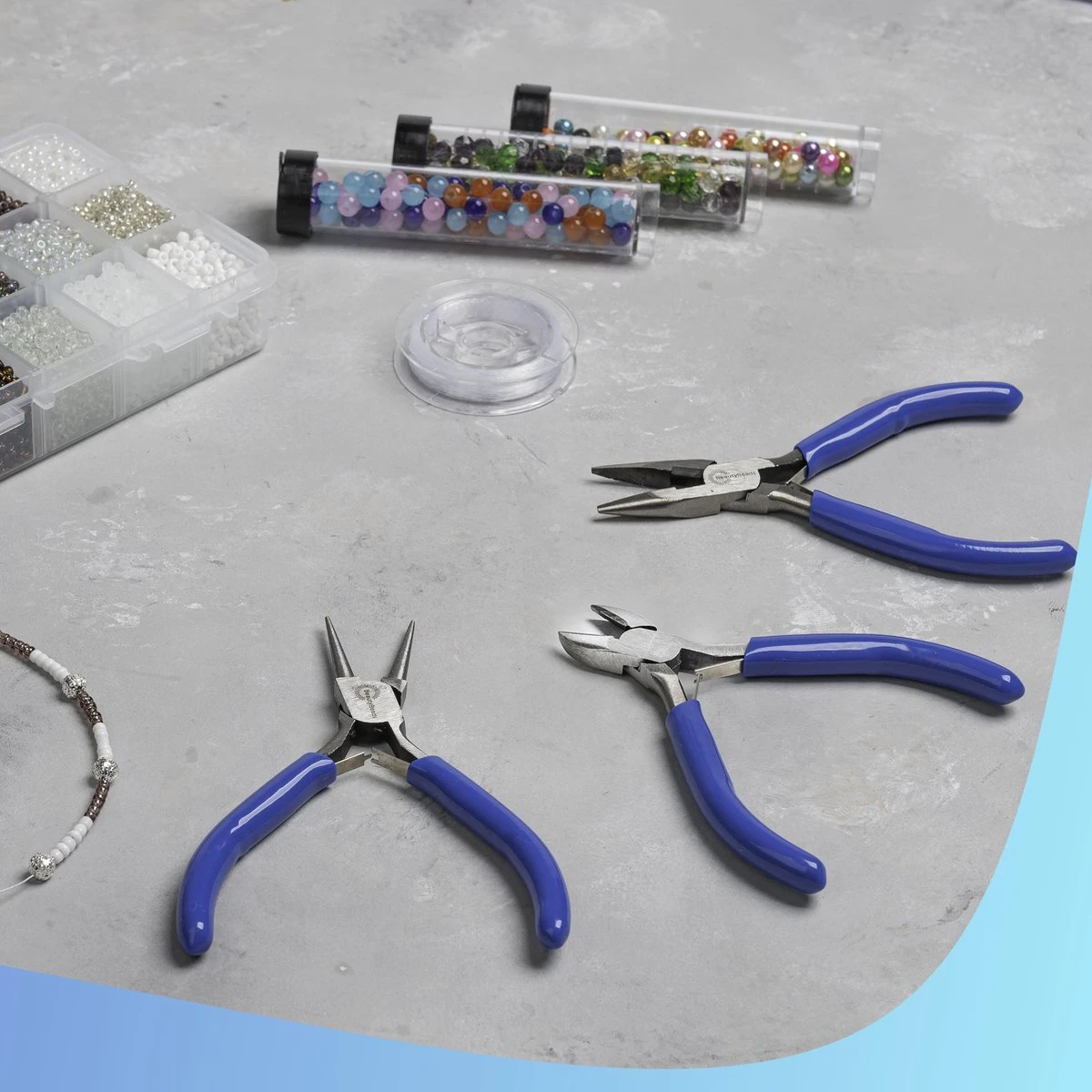 BeautyBeads 3-Delige Tangenset Voor Sieraden – Hobby Tangen Set Voor Het Maken Van Sieraden Met Kralen En Bedels – Rondbektang, Zijkniptang En Langbektang - BB401 9 BeautyBeads 3-Delige Tangenset Voor Sieraden – Hobby Tangen Set Voor Het Maken Van Sieraden Met Kralen En Bedels – Rondbektang, Zijkniptang En Langbektang - BB401 - Afbeelding 7