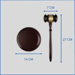 Merkloos Houten Voorzittershamer Zwart Met Slagblok - Handgemaakt - Hardhout - Met Gouden Strip - Veilinghamer - Rechterhamer - Houten Hamer - Zwart - 21 X 7 X 5 CM -WerkPro Verkoopwinkel 1200x1200 2720