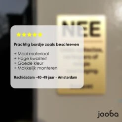 NEE Geen Collectes Verkopers Sticker - Nee Sticker - Goud - Vriendelijk - 8x5 Cm - Bel Niet Aan - Nee Nee Sticker Brievenbus - Colportage Sticker -WerkPro Verkoopwinkel 1200x1200 2821