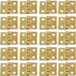 FSW-Products - 20 Stuks - Mini Scharnieren – Met Spijkertjes - Vaste Pen - Scharnier - RVS - Goud - 8x10mm - Deurscharnier - Kastscharnier - Vermessingd -WerkPro Verkoopwinkel 1200x1200 2843