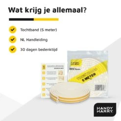 HANDY HARRY® Tochtband Zelfklevende 5 Meter - 6x9mm - Tochtstrip Schuim -WerkPro Verkoopwinkel 1200x1200 2852