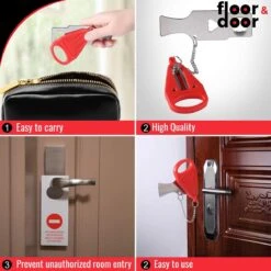 Portable Travel Door Lock - Reis Deur Slot Draagbaar (met Zakje) - Reisslot - Anti-Inbraak - Voor Een Optimaal Veilig Gevoel Onderweg -WerkPro Verkoopwinkel 1200x1200 2859