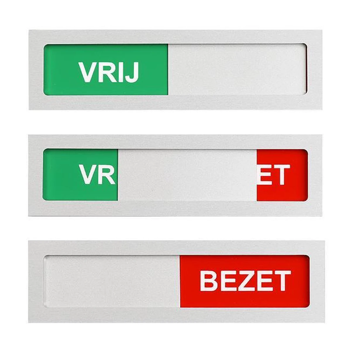 Merkloos Schuifbordje Vrij - Bezet - Vrij Bezet Deur Bordje - 100 Mm X 28 Mm - Met Maar 4 Mm Dikte Geen Blok Op Je Deur - Met Aluminium Schuifje - Promessa-Design. Bevestiging 3M Plakstrip Over De Gehele Achterzijde. 3 Merkloos Schuifbordje Vrij - Bezet - Vrij Bezet Deur Bordje - 100 Mm X 28 Mm - Met Maar 4 Mm Dikte Geen Blok Op Je Deur - Met Aluminium Schuifje - Promessa-Design. Bevestiging 3M Plakstrip Over De Gehele Achterzijde.