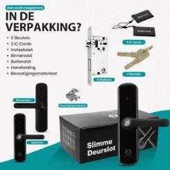 Apeiron Smart Lock - Slim Deurslot - Werkt Op Batterijen & App - Deurklink Met Vingerafdruk - Deurklink Met App - Intelligent Smartlock - Wi-Fi Deurklink - Codevergrendeling - Kantoorslot Smart Deurklink -WerkPro Verkoopwinkel 1200x1200 2902