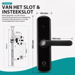 Apeiron Smart Lock - Slim Deurslot - Werkt Op Batterijen & App - Deurklink Met Vingerafdruk - Deurklink Met App - Intelligent Smartlock - Wi-Fi Deurklink - Codevergrendeling - Kantoorslot Smart Deurklink -WerkPro Verkoopwinkel 1200x1200 2903