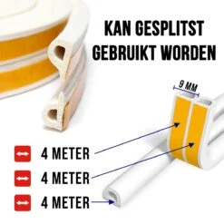 AWEMOZ Tochtband 12 Meter Lang - Tochtband Zelfklevend - Tochtstrips Voor Deuren - Zelfklevend - Tochtstopper - Tochtrol - Tochtstrip - Tochtwering - Hoogwaardig Foam -WerkPro Verkoopwinkel 1200x1200 2942
