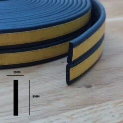 Simple Fix Tochtstrip - 5M X 9MM - Tochtstrips Voor Deuren - Tochtstopper - Tochtband - Tochtrol - Zelfklevend En Isolerend - I-profiel - Zwart -WerkPro Verkoopwinkel 1200x1200 2971