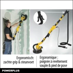Powerplus POWX04761 Telescopische Langnekschuurmachine - 710W - Ø225mm - Incl. 6x Schuurpapier - Voor Plafond En Muur -WerkPro Verkoopwinkel 1200x1200 298
