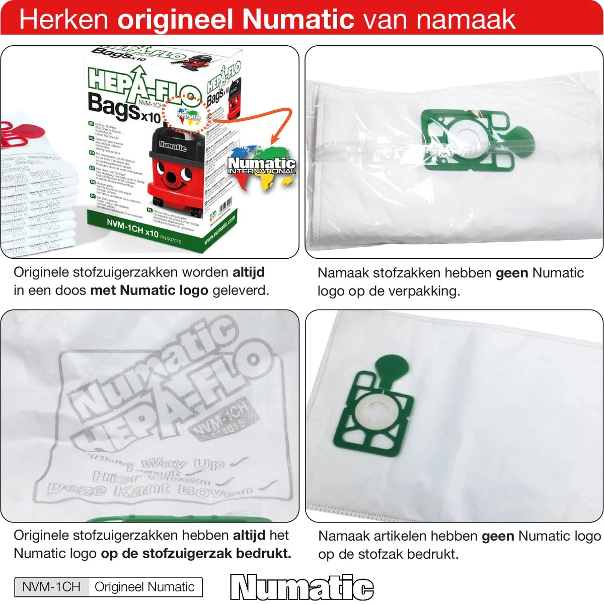 Numatic - Stofzuigerzak - 10 Stuks 4 Numatic - Stofzuigerzak - 10 Stuks - Afbeelding 2