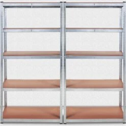 Monzana Stellingkast Metaal – 2 Stuks 5 Planken - Tot 875kg Zilver -WerkPro Verkoopwinkel 1200x1200 2997