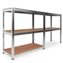 Monzana Stellingkast Metaal – 2 Stuks 5 Planken - Tot 875kg Zilver -WerkPro Verkoopwinkel 1200x1200 2999