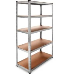 Monzana Stellingkast Metaal – 2 Stuks 5 Planken - Tot 875kg Zilver -WerkPro Verkoopwinkel 1200x1200 3000
