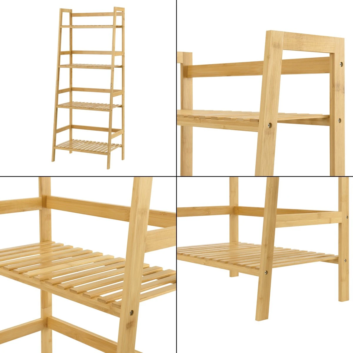 Opbergrek Staand Vinje Met 4 Planken 48x32x123 Cm 9 Opbergrek Staand Vinje Met 4 Planken 48x32x123 Cm - Afbeelding 7