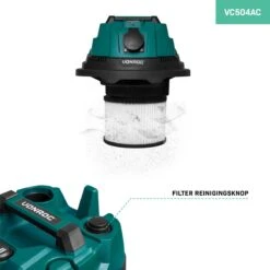 VONROC Nat- En Droogzuiger - 1400W – Inschakelautomaat - Blaasfunctie – 20L RVS Tank – 3m Slang - 6m Stroomkabel -WerkPro Verkoopwinkel 1200x1200 3099